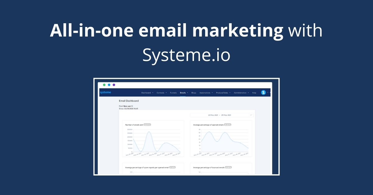 All-in-one email marketing with Systeme.io