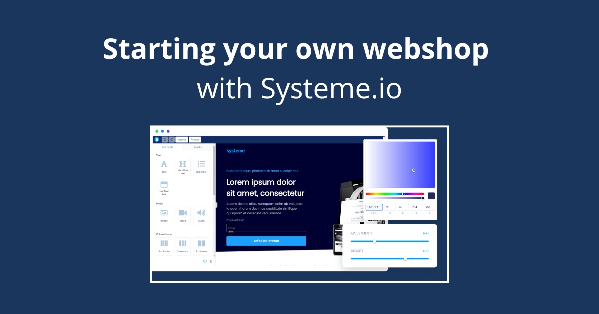 Starting your own webshop with Systeme.io